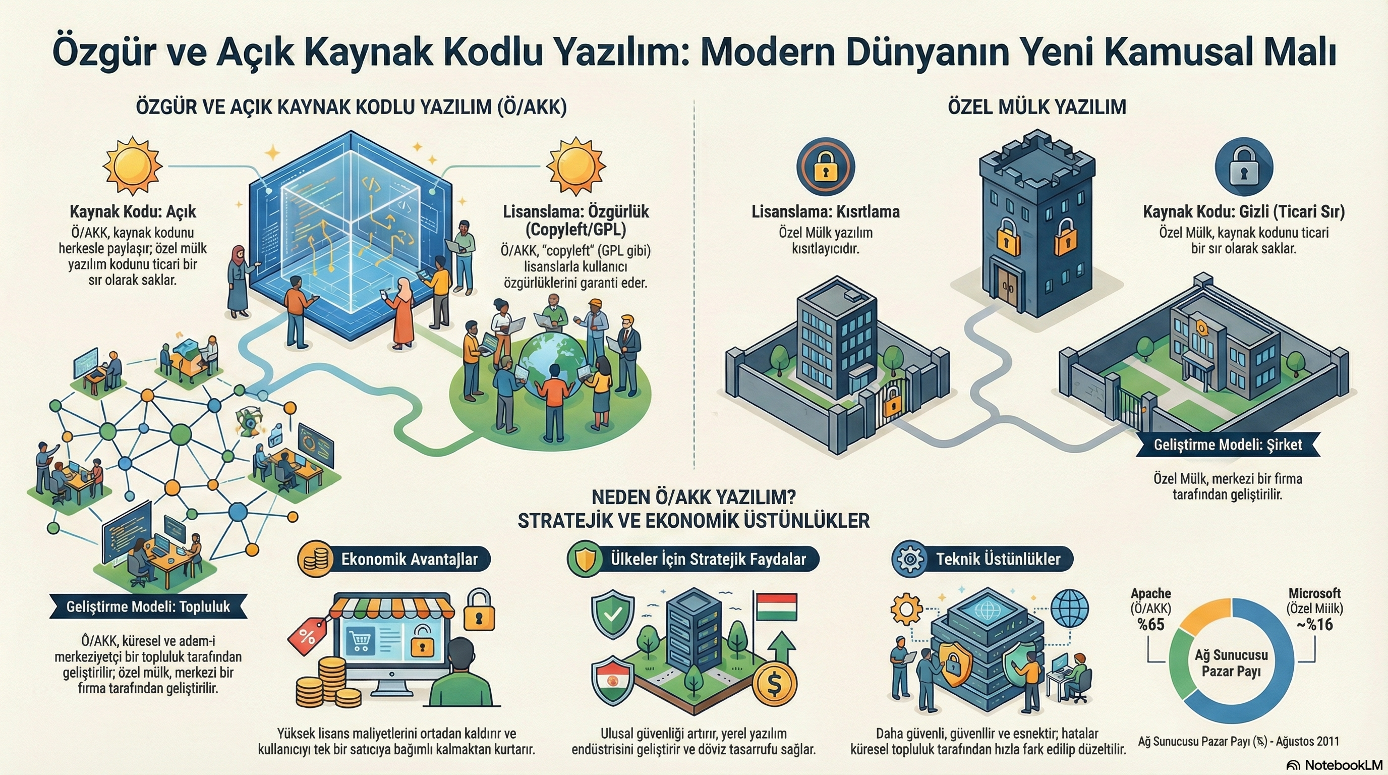 Özgür Yazılım ve Açık Kaynak: Felsefi Ayrışma ve Pratik Etkiler Üzerine Kapsamlı Bir Analiz